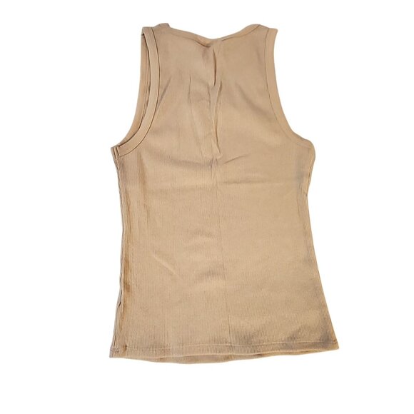 Wild Fable Ribbed Knit Tank Top Light Taupe Heart Detail Size Small Two-Pack - Picture 2 of 7